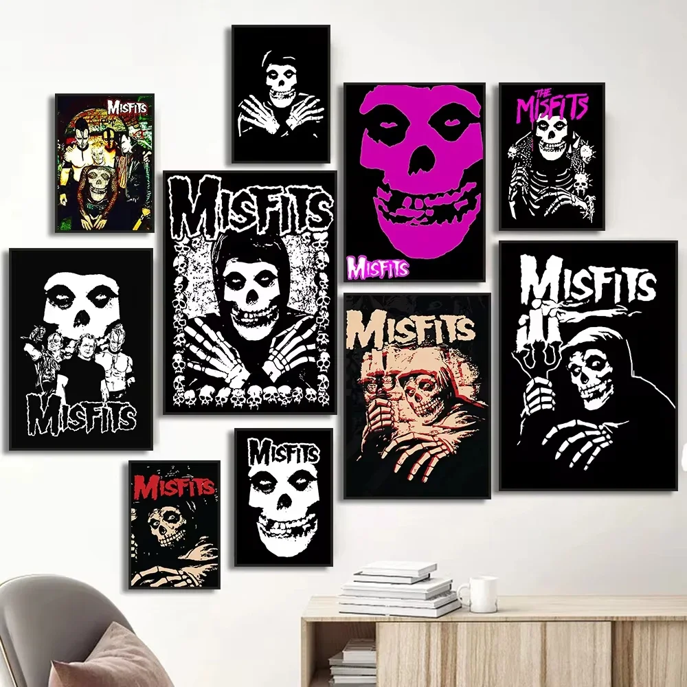 Abstract Oil Painting - Poster Keren Misfits Musik Punk Rock