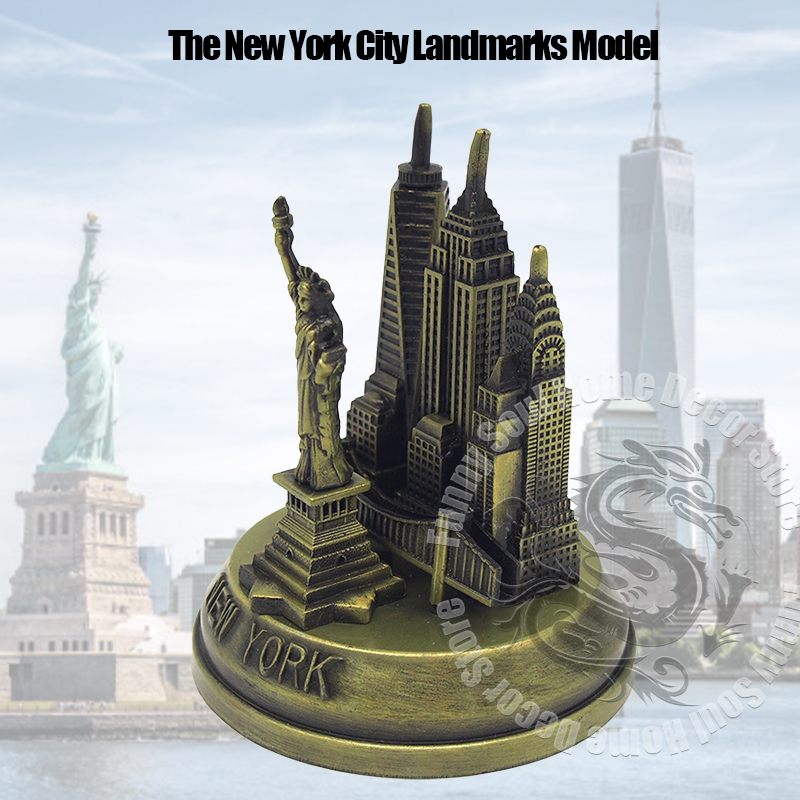 Home Decor New York - Set Landmark Metal American New York