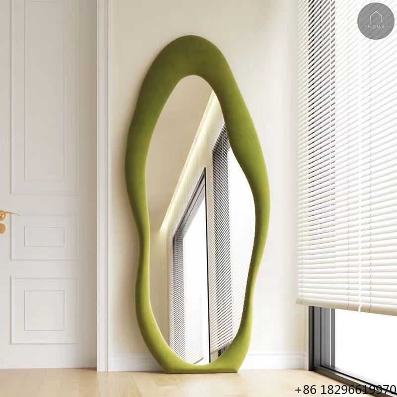 Flooring Home Decor - Cermin Lantai Panjang Warna Krem Bingkai