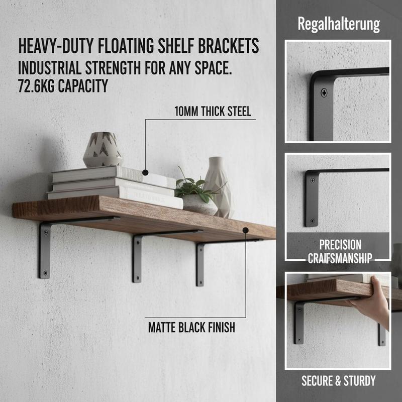 Floating Shelves - Braket Rak, 16 x 6 inci