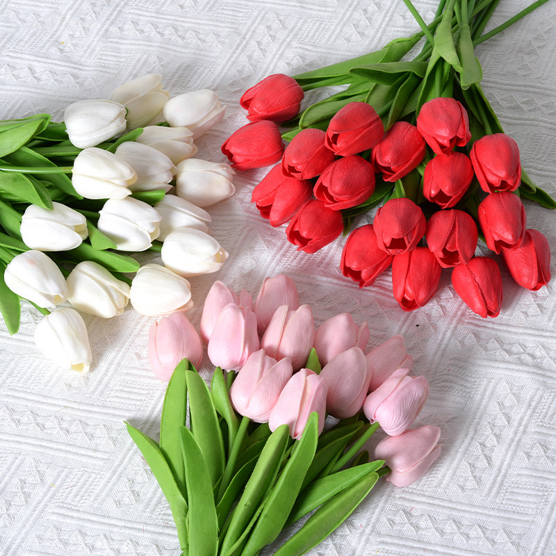 Home Decor Tulip - 3/6/9 Buah Bunga Buatan Tulip Buket