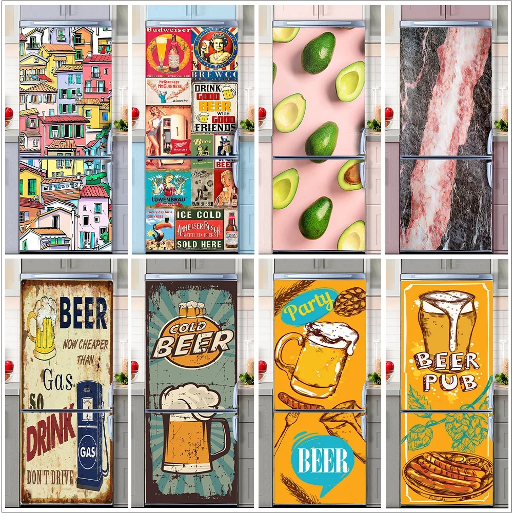 Home Decor On Sale - Stiker lukisan pintu kulkas, stiker grafiti