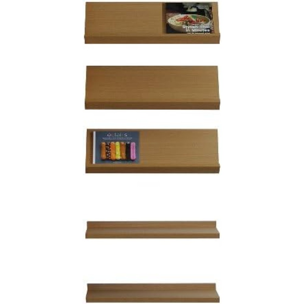 Floating Shelves - Rak Dinding Kayu Alami Rustic, Rak