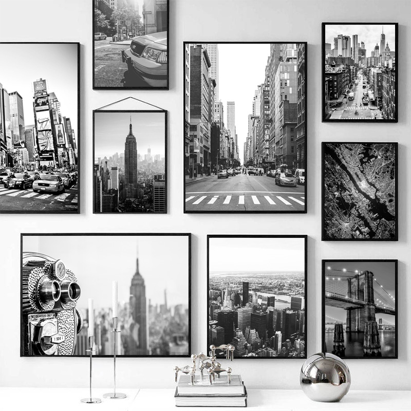 Home Decor New York - Poster Lukisan Kanvas Kota New York