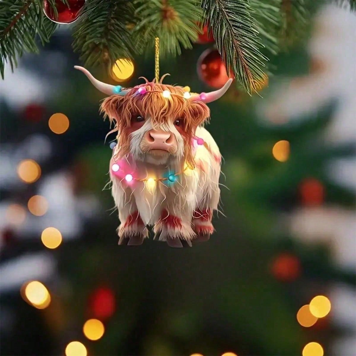 Home Decor Tree - 1 buah Ornamen Natal Sapi Dataran