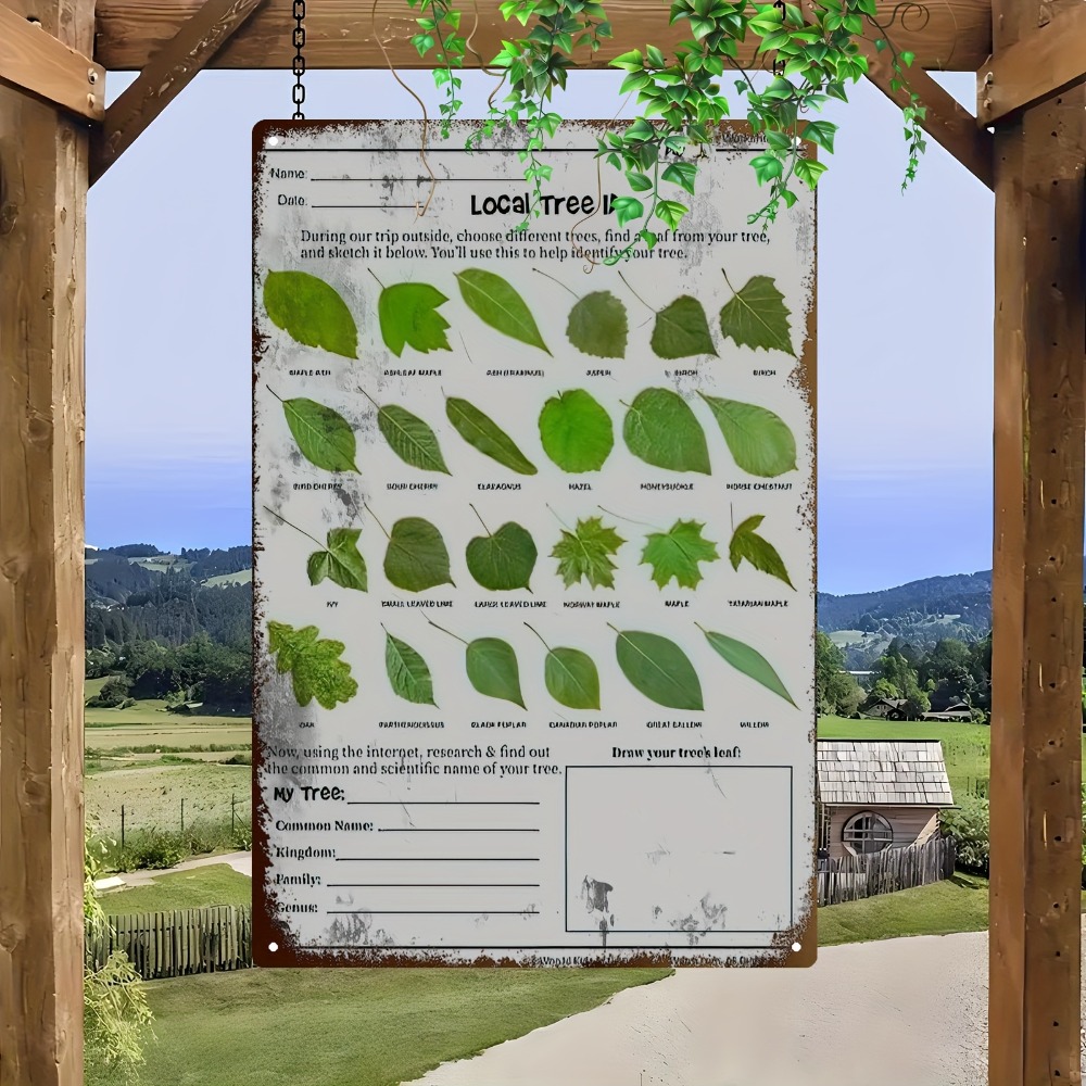 Home Decor Tree - Seni Dinding Aluminium Rustic Vintage 8x12