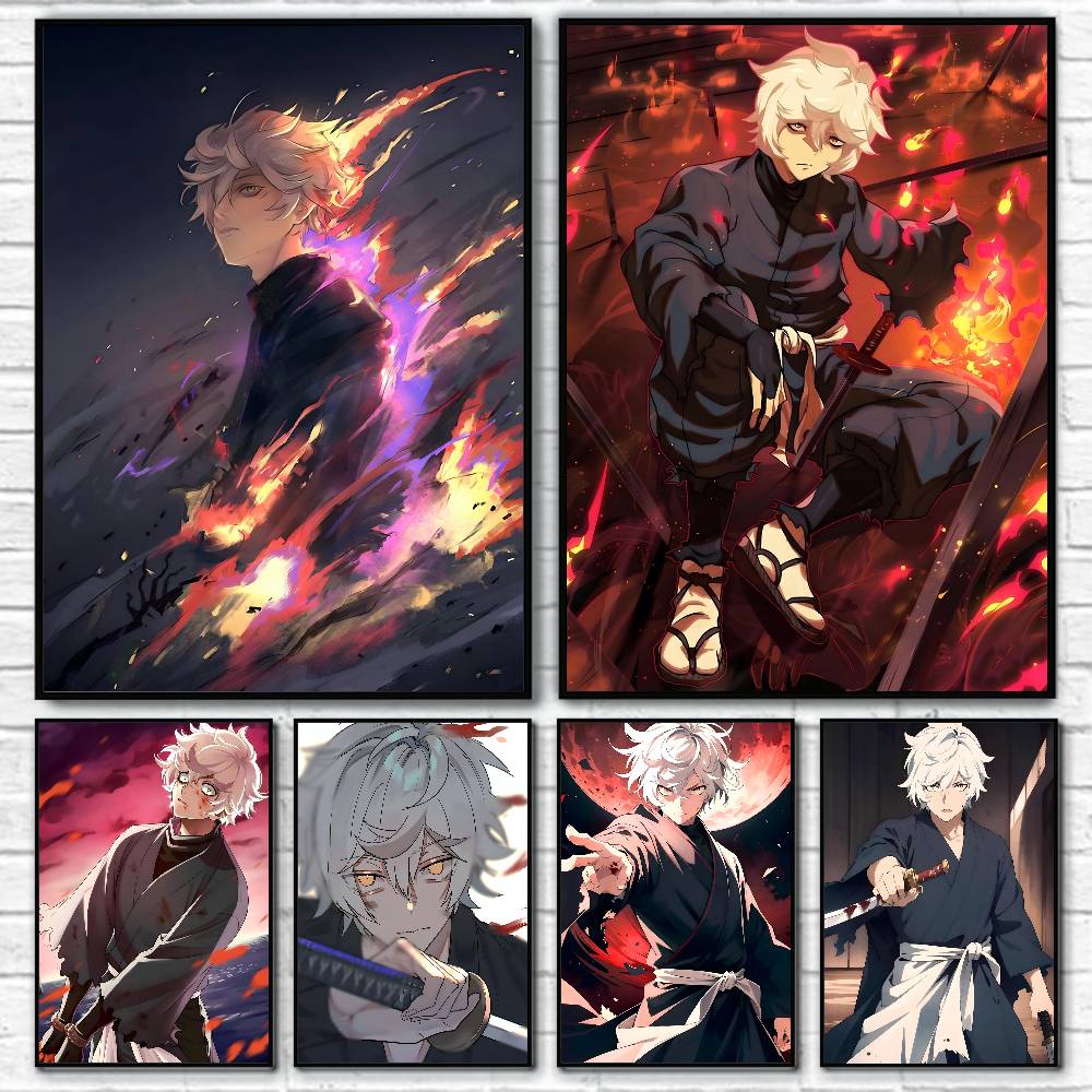 Abstract Oil Painting - Poster Karakter Anime Gabimaru Cetak HD