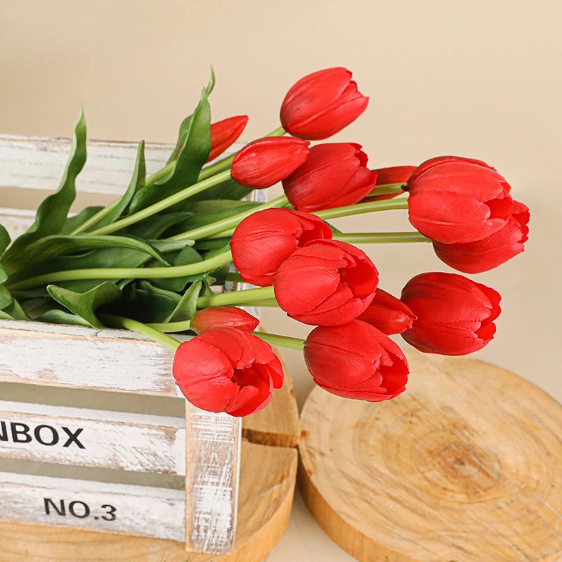 5 kepala buket Tulip dekorasi  - Home Decor Tulip ulasan dan harga