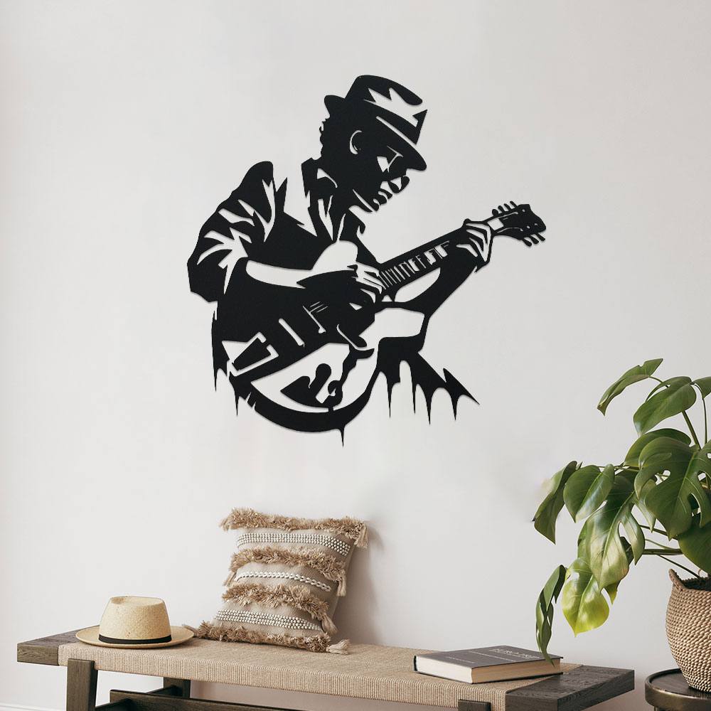 Seni Dinding Logam Gitaris, 1  - Home Decor Enthusiast ulasan dan harga