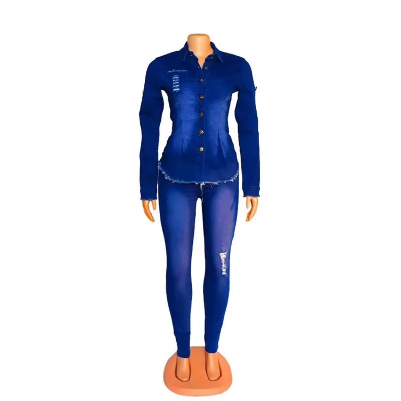 Setelan Denim 2 potong kasual  - Home Decor Zara ulasan dan harga