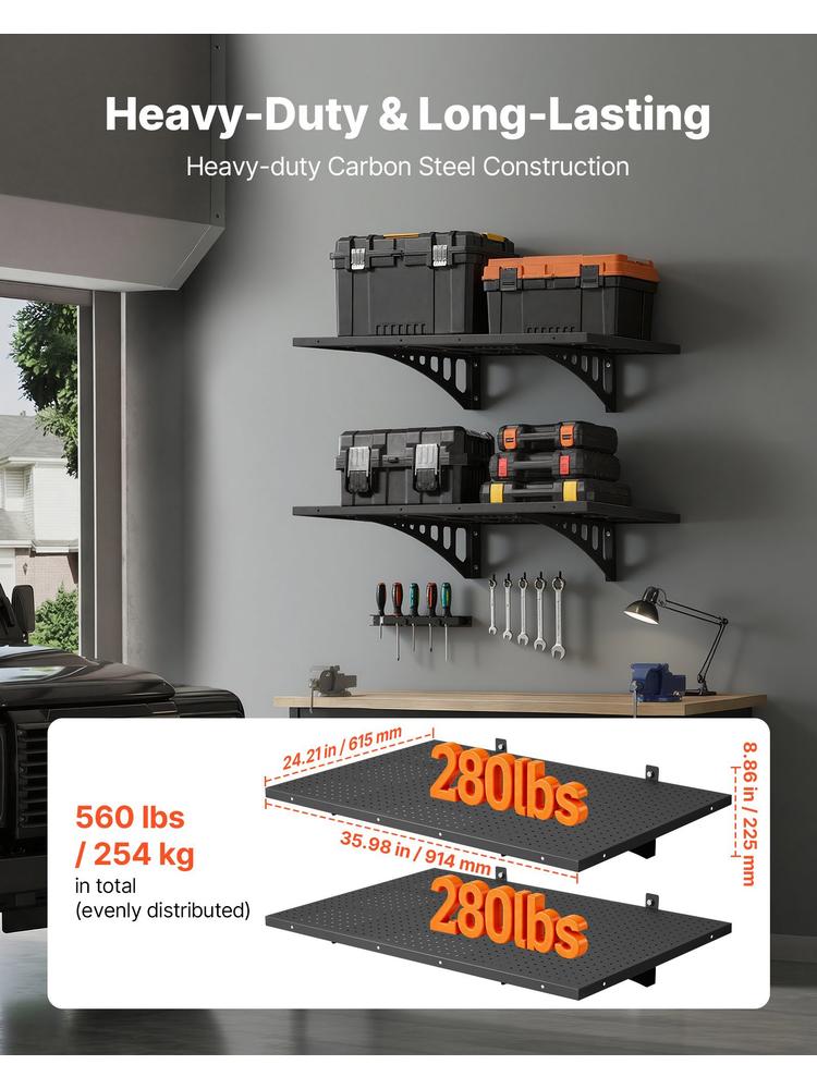 Rak Dinding Garasi 2 Tingkat T - Floating Shelves ulasan dan harga