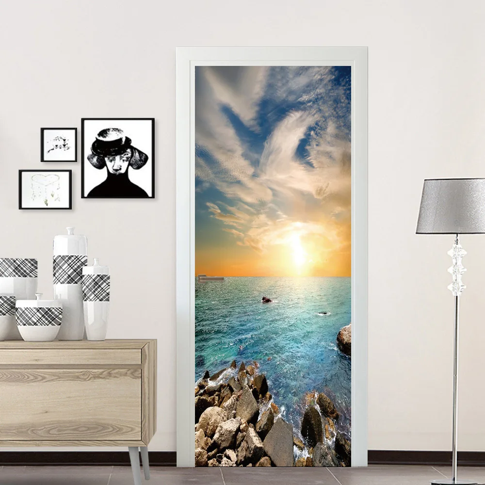 3D pemandangan laut pantai ger - Home Decor On Sale ulasan dan harga