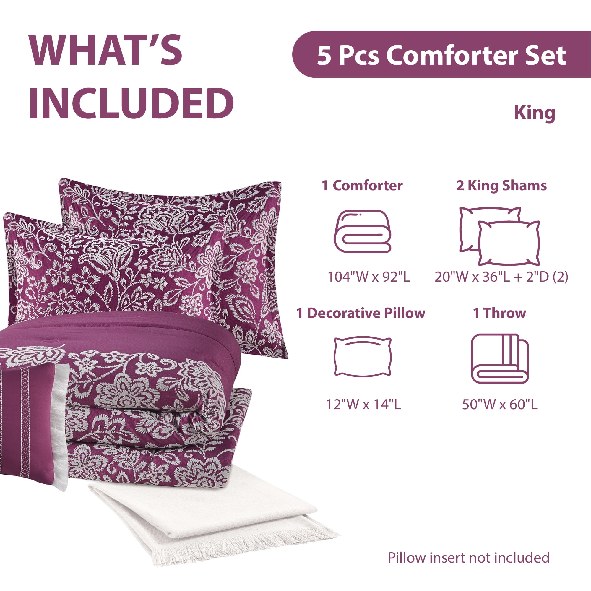 Set Sprei Bordir Flocking Ungu - Decorative Throw Pillow ulasan dan harga