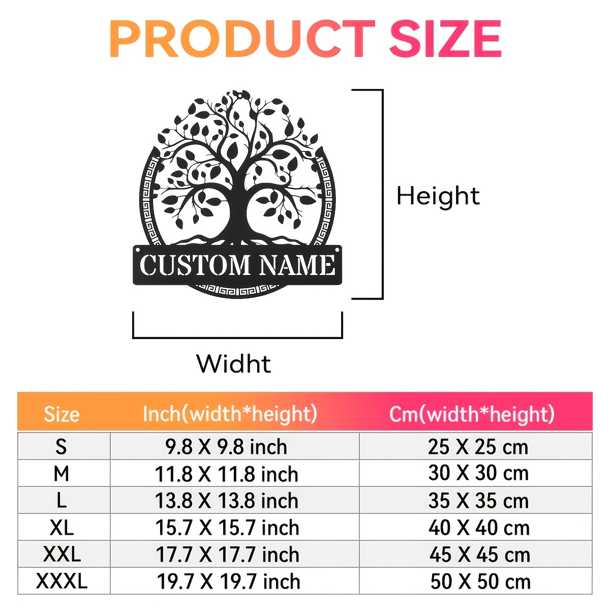 Seni Dinding Logam Kustom Poho - Home Decor Tree ulasan dan harga