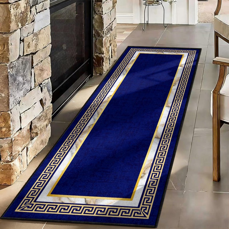 Karpet Seni Abstrak Biru Kunin - Home Decor Retailers ulasan dan harga