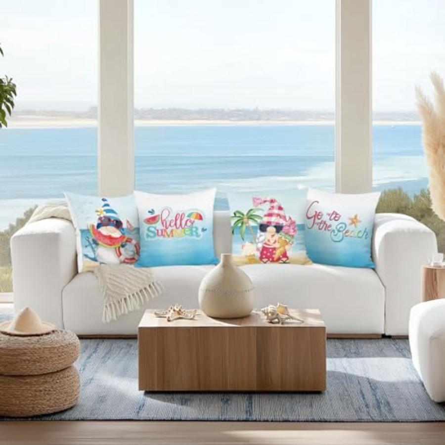 Sarung Bantal Pantai Bergaya L - Decorative Throw Pillow ulasan dan harga
