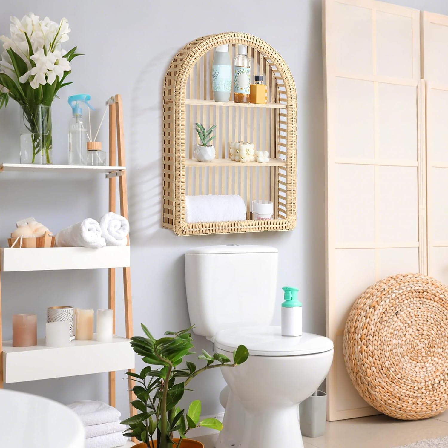 Rak Dinding Rotan 3 Tingkat, R - Floating Shelves ulasan dan harga