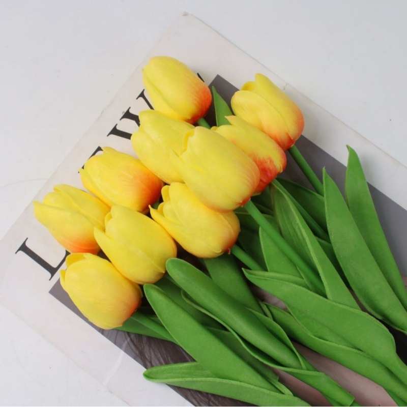 10 Tulip Buatan, Batang Hijau  - Home Decor Tulip ulasan dan harga