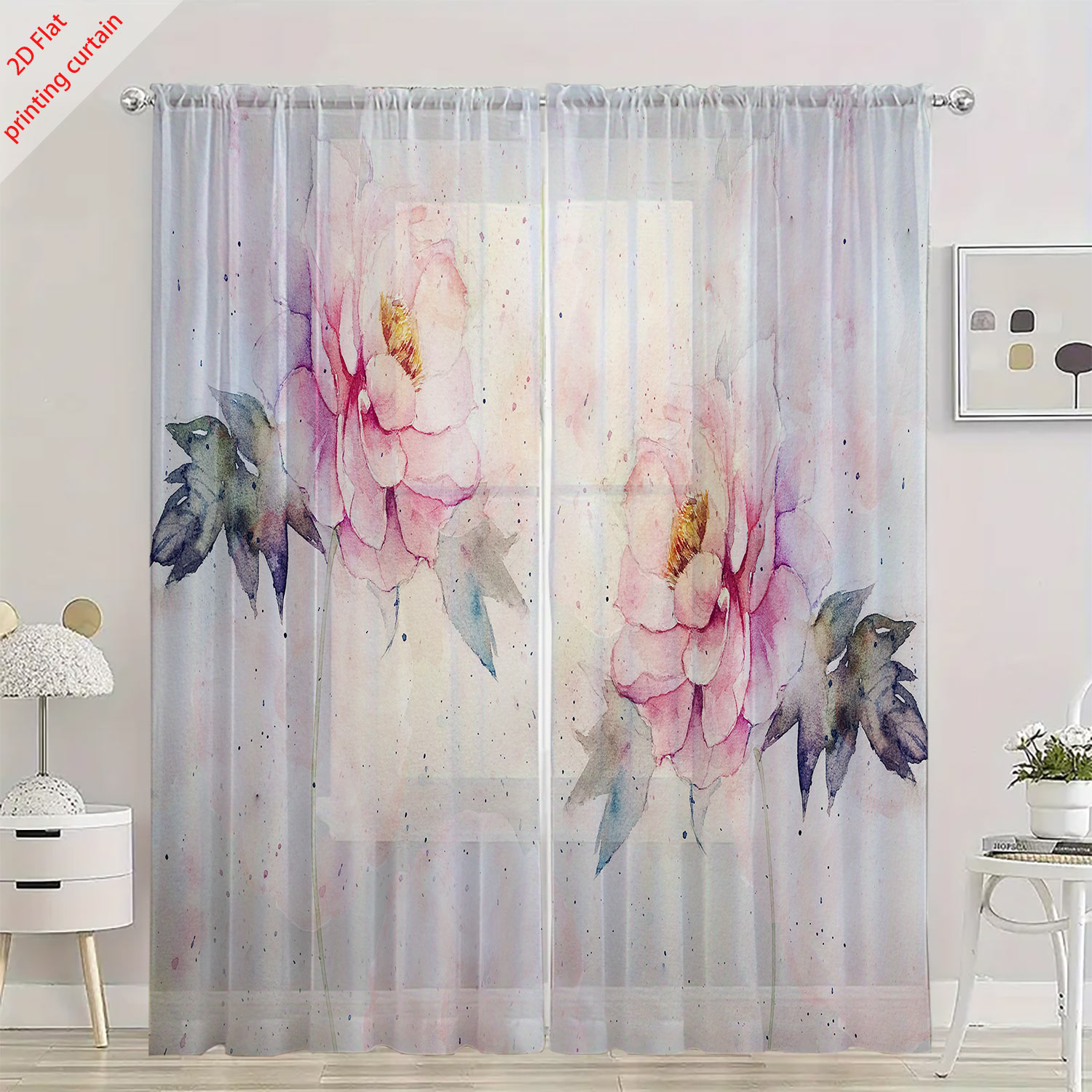 Tirai kasa transparan motif tu - Home Decor Tulip ulasan dan harga