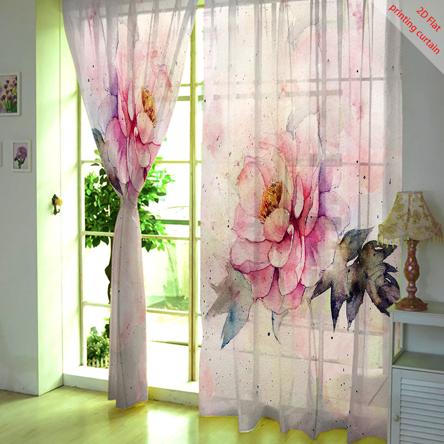 Tirai kasa transparan motif tu - Home Decor Tulip ulasan dan harga