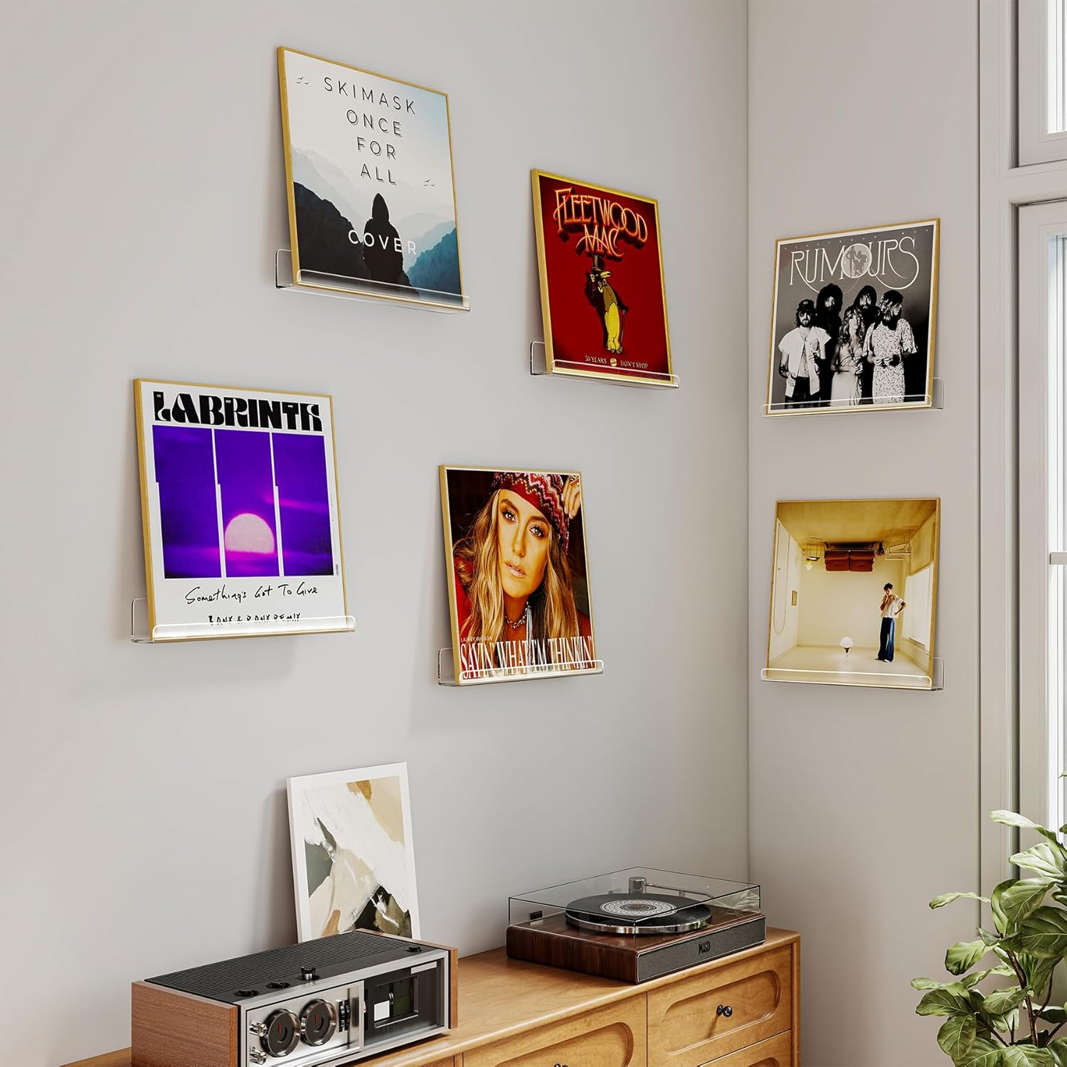 Rak Piringan Hitam Vinyl untuk - Floating Shelves ulasan dan harga