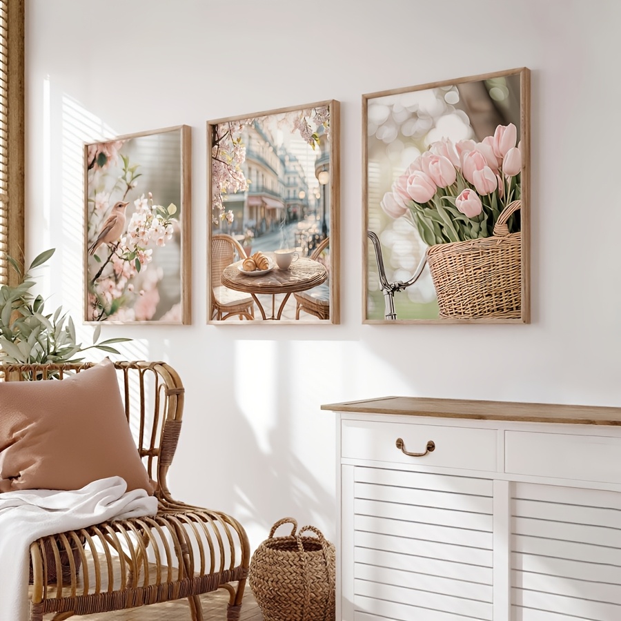 3 Buah/Set Poster Seni Dinding - Home Decor Tulip ulasan dan harga