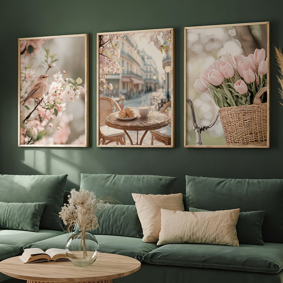 3 Buah/Set Poster Seni Dinding - Home Decor Tulip ulasan dan harga