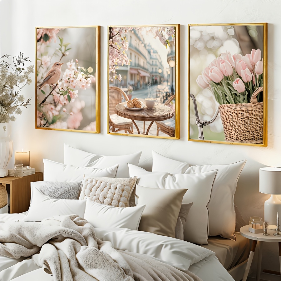 3 Buah/Set Poster Seni Dinding - Home Decor Tulip ulasan dan harga