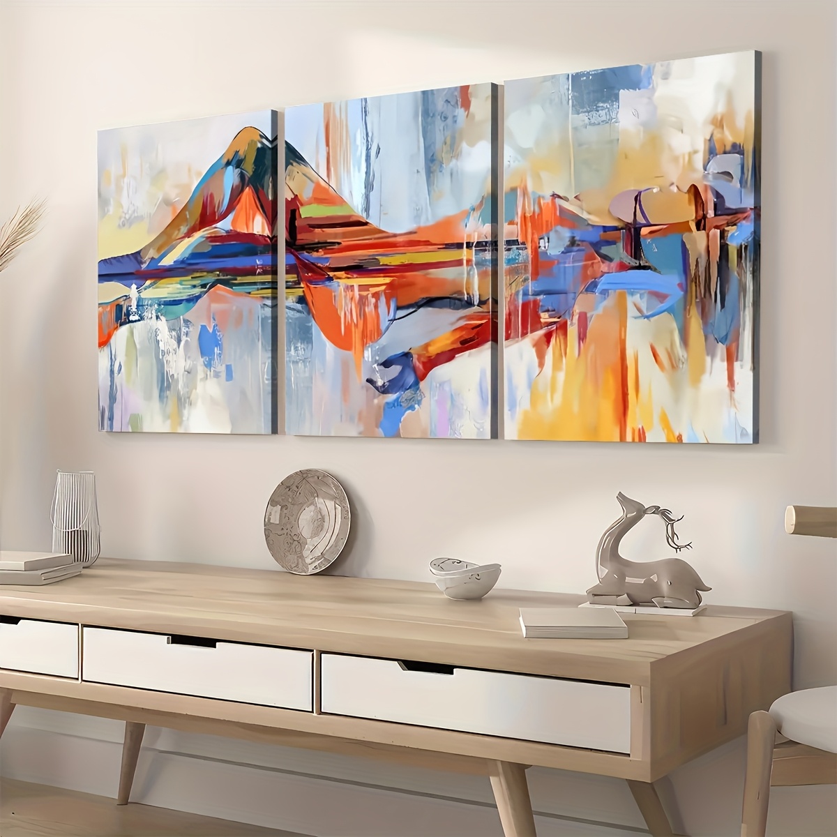3 Buah Seni Figur Mode Abstrak - Abstract Oil Painting ulasan dan harga