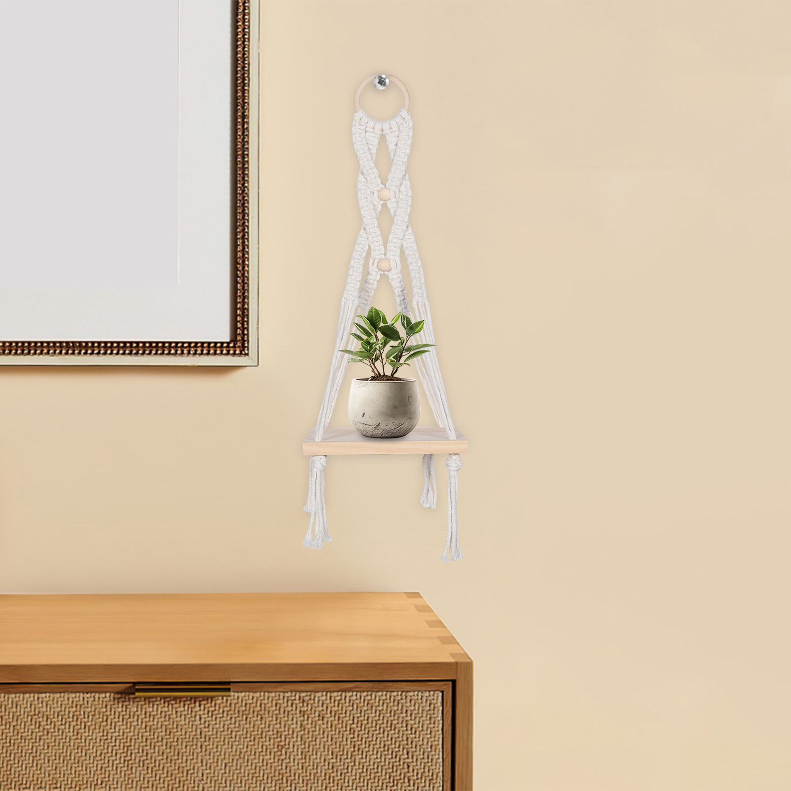 Rak Dinding Macrame Anyaman Ta - Floating Shelves ulasan dan harga