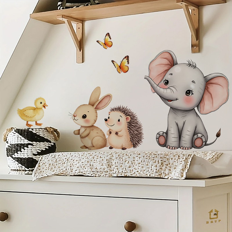 Stiker Dinding Hewan Kartun-St - Flooring Home Decor ulasan dan harga