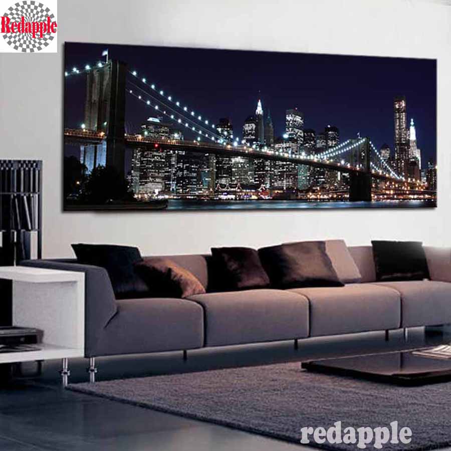 Lukisan berlian bordir berlian - Home Decor New York ulasan dan harga