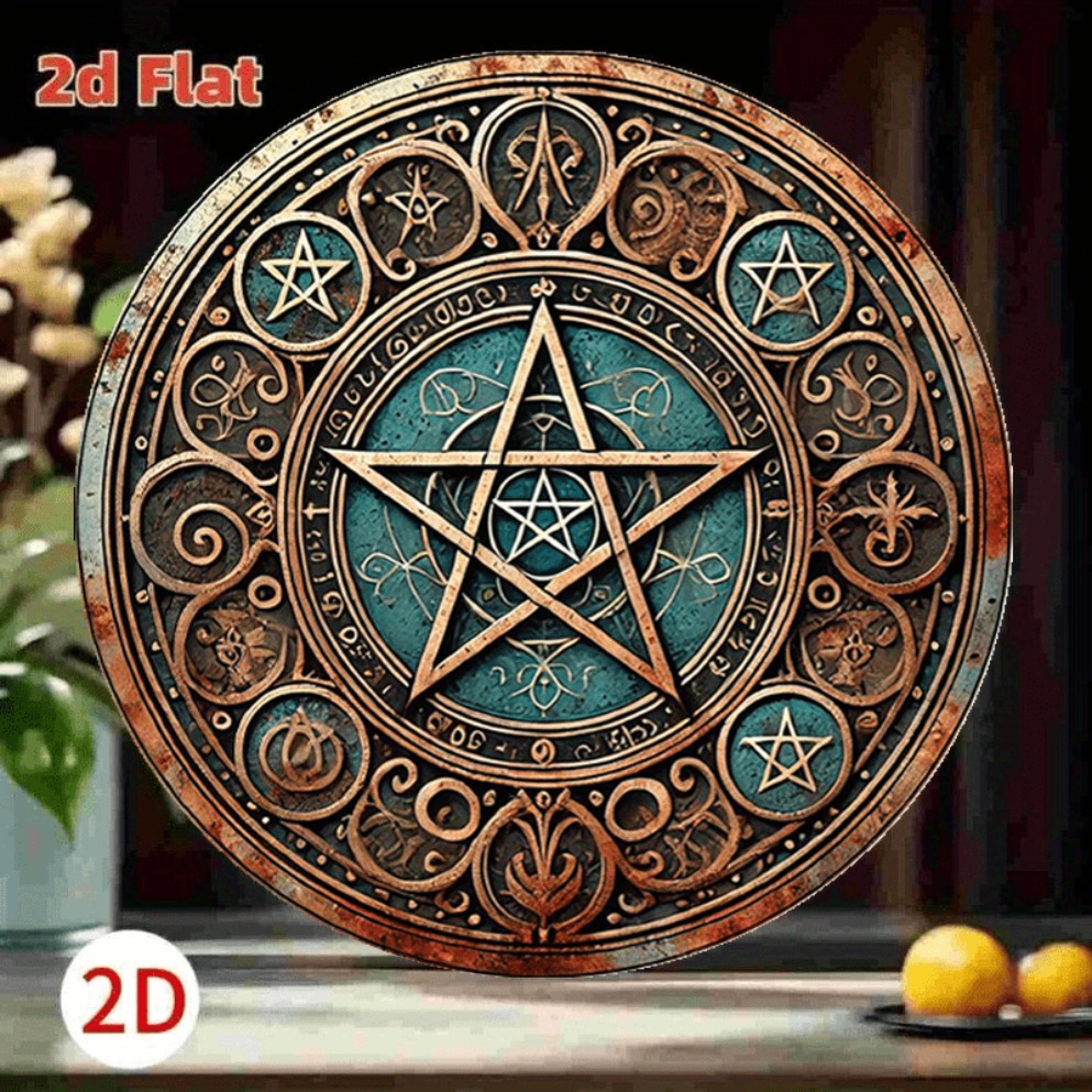 Tanda Logam Pentagram Wiccan V - Home Decor Enthusiast ulasan dan harga