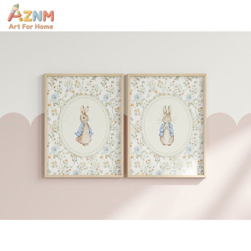 AZNM Vintage Peter Rabbit Kanv - Abstract Oil Painting ulasan dan harga