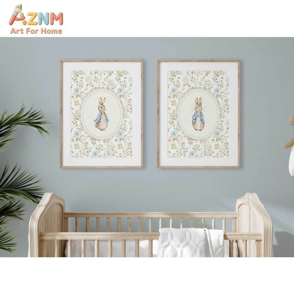 AZNM Vintage Peter Rabbit Kanv - Abstract Oil Painting ulasan dan harga