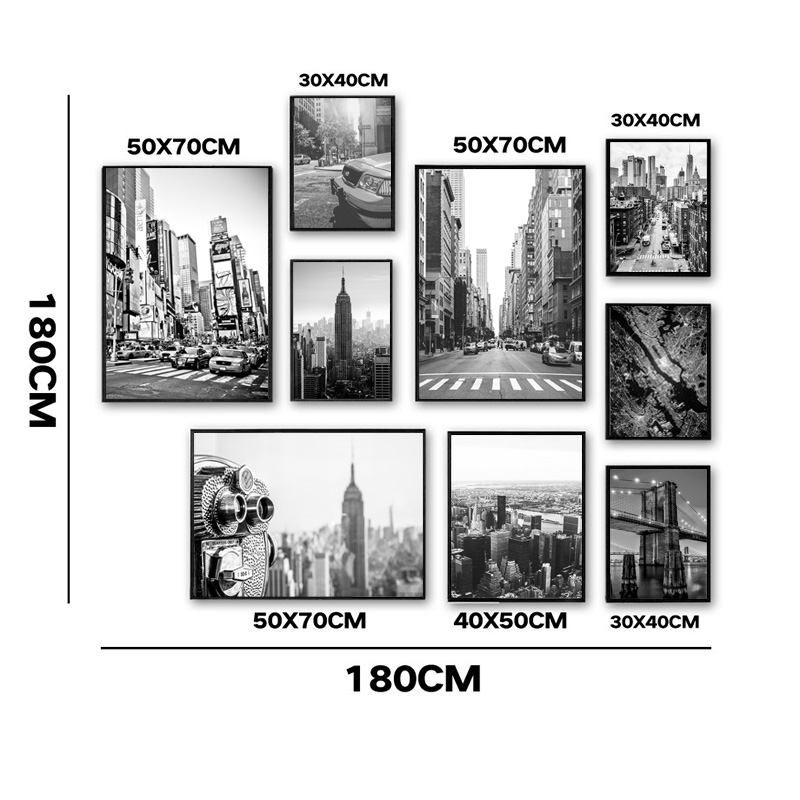 Poster Lukisan Kanvas Kota New - Home Decor New York ulasan dan harga